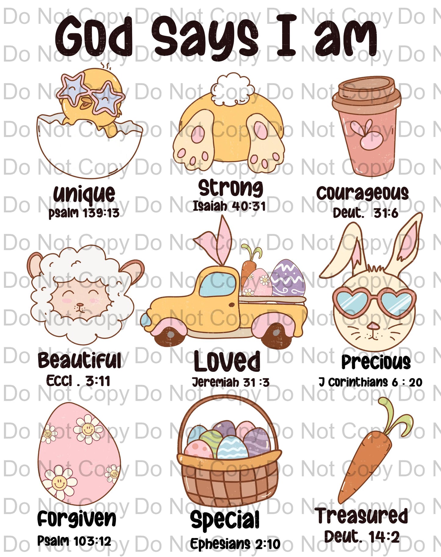 God Says Easter Sublimation Transfer