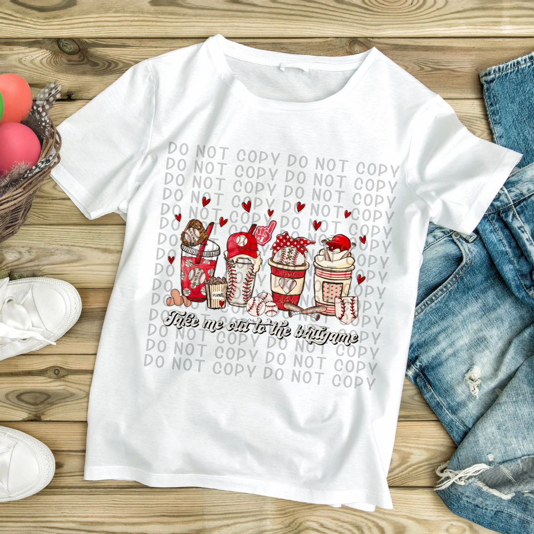 Take Me Out to the Ballgame Drinks Tee