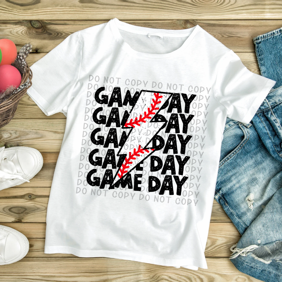 Game Day Lightening Bolt Tee