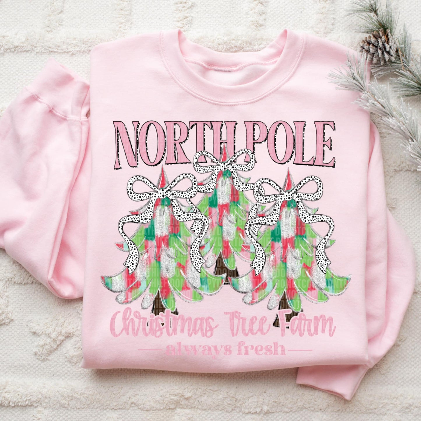 North Pole Christmas Tree Farm-Pink