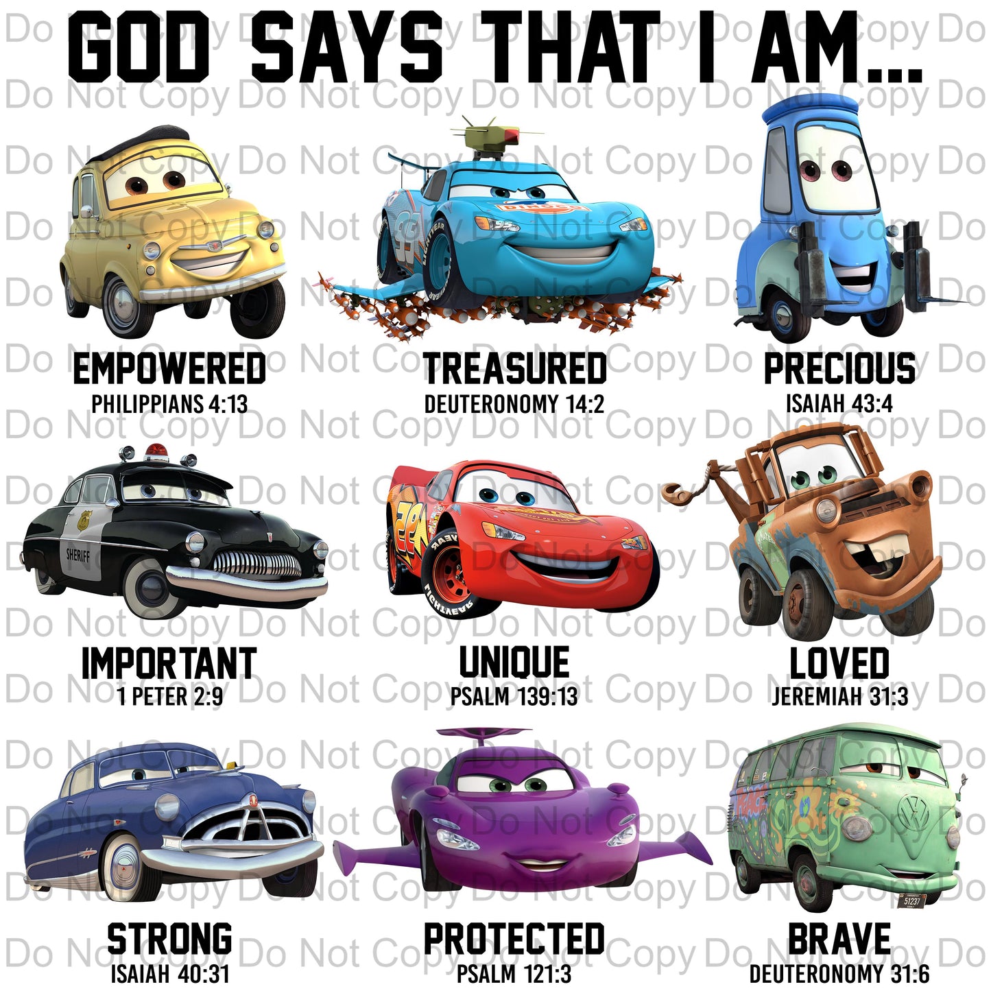 God Says Car Sublimation Transfer