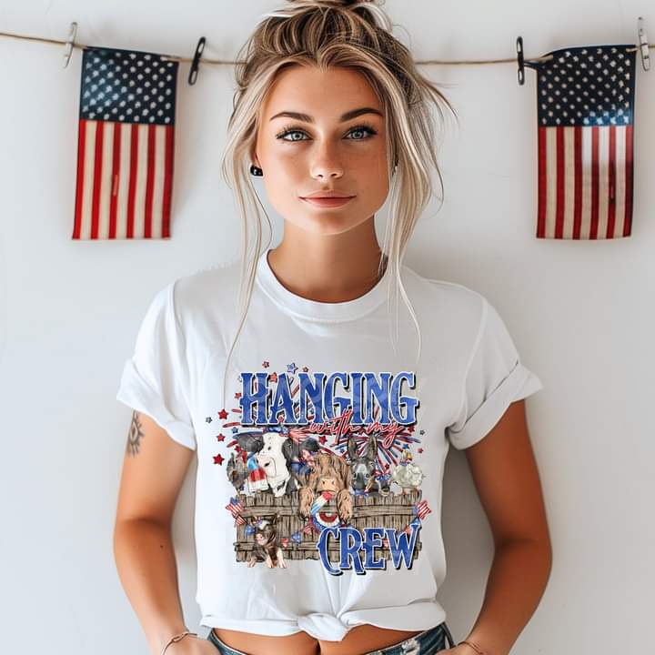 Patriotic Hanging with my Crew Tee