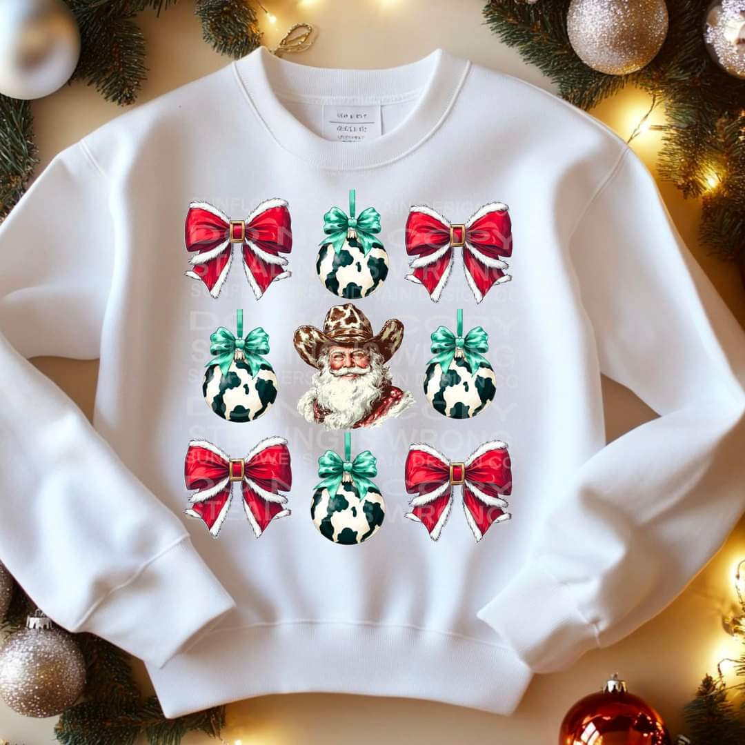 Western Santa Coquette T-shirt or Crew Sweatshirt