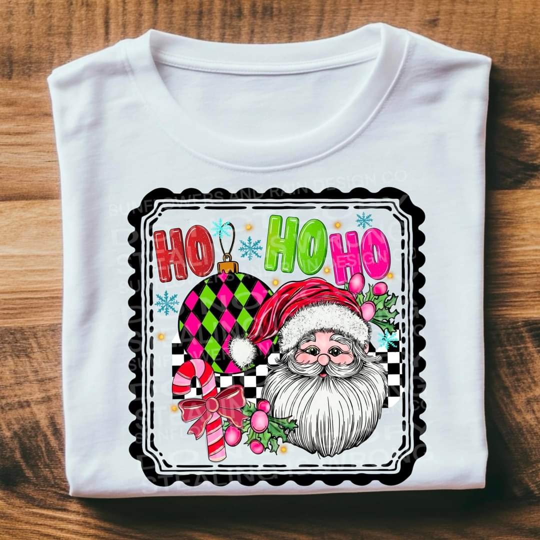 Ho Ho Ho Santa T-shirt or Crew Sweatshirt