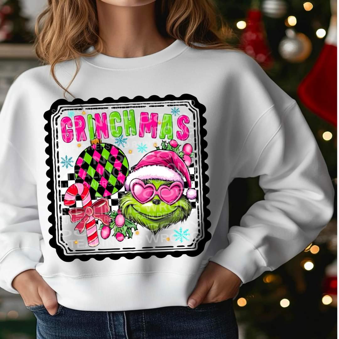 Green Guy with Pink T-shirt or Crew Sweatshirt