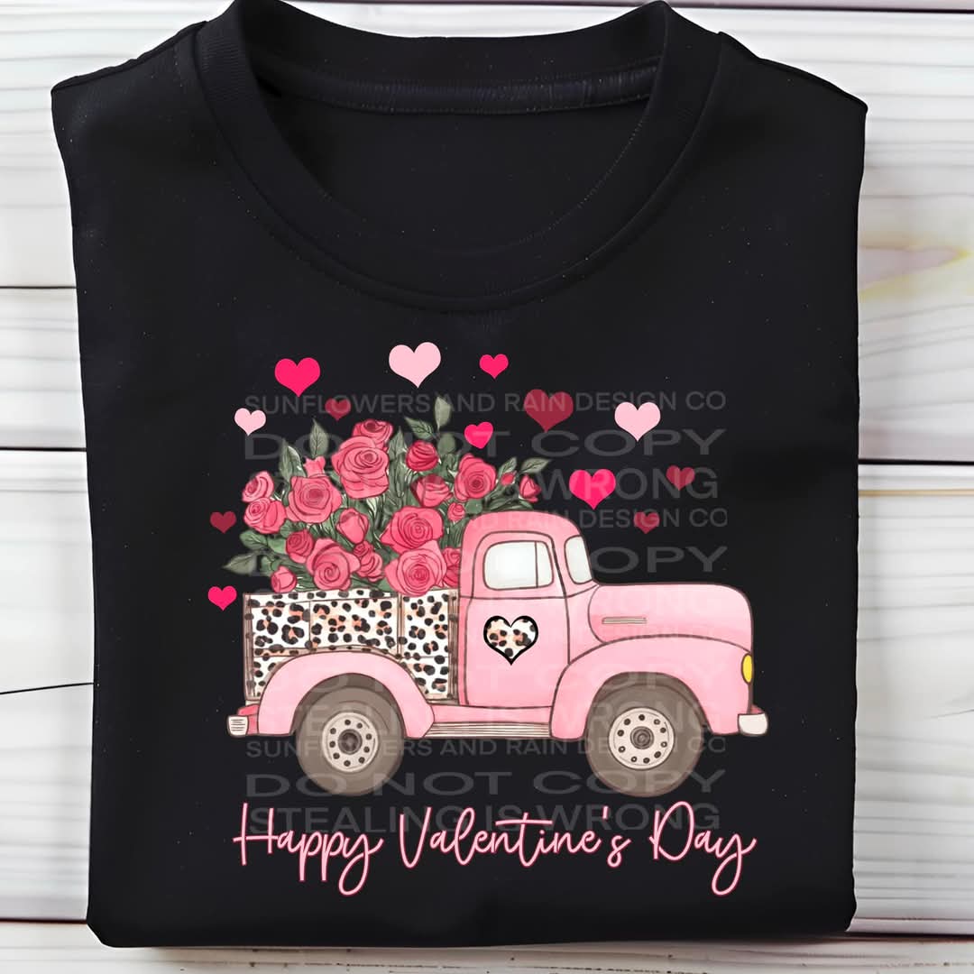 Happy Valentine's Day Truck Tee
