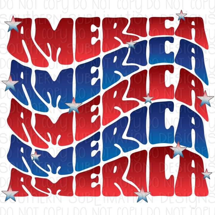 America Wavy Transfer