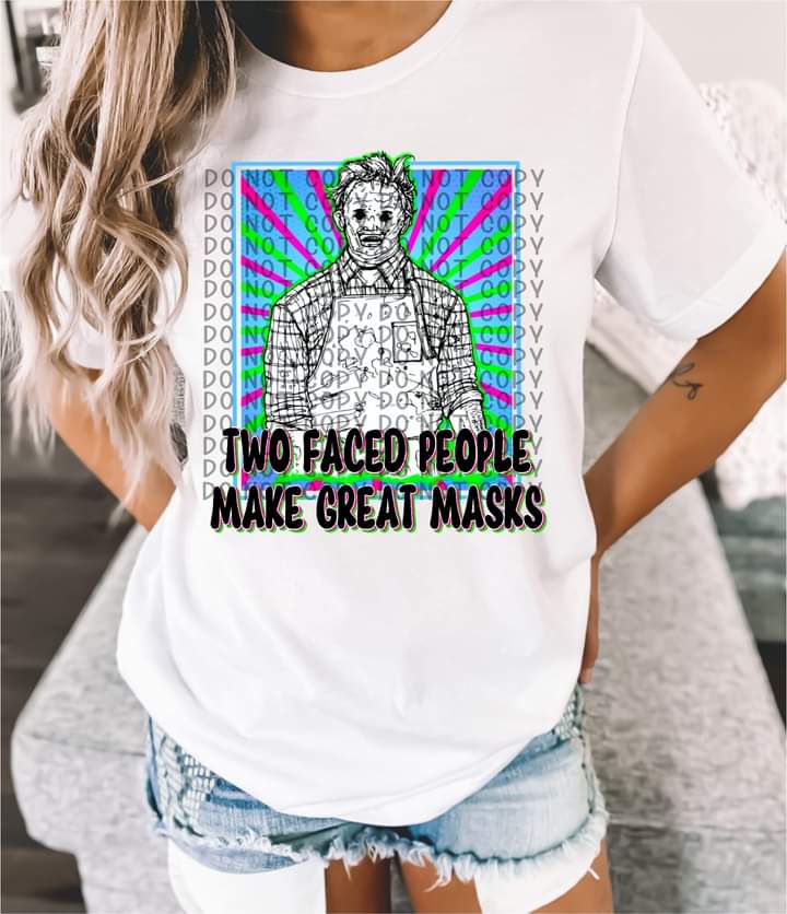 Two Faced People Neon Sublimation Transfer