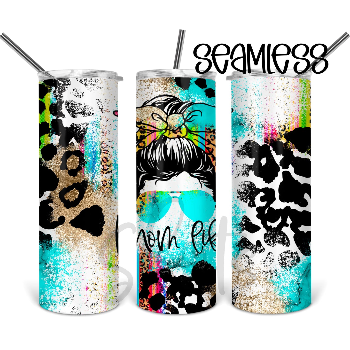 Mom Life Messy Bun Tumblers