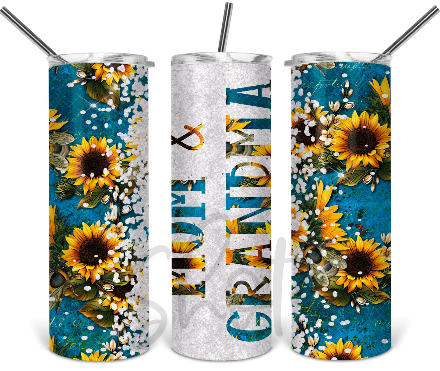 Mom, Mama, Mimi, Grandma Sunflower Tumblers