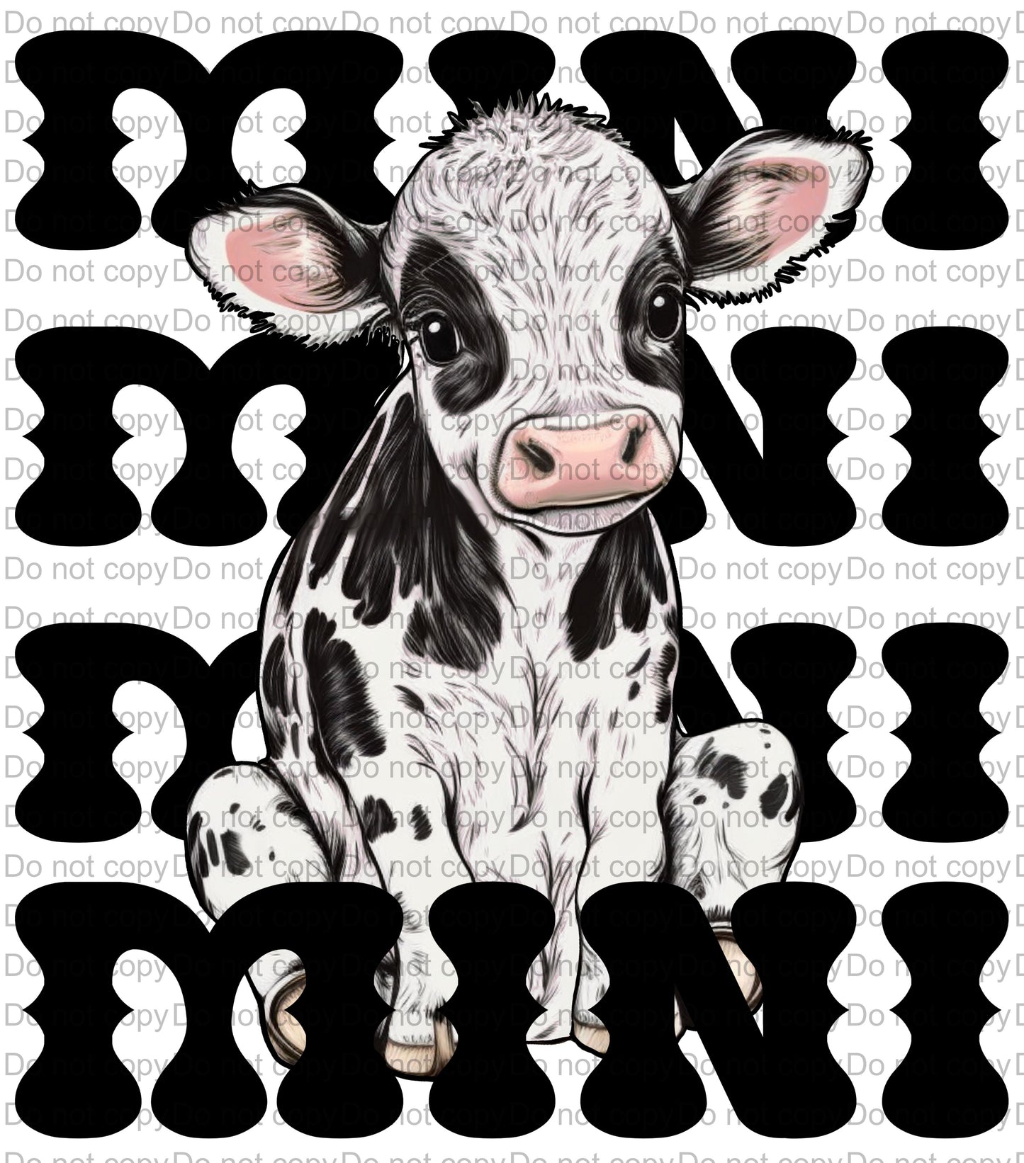 Mini Cow Sublimation Transfer
