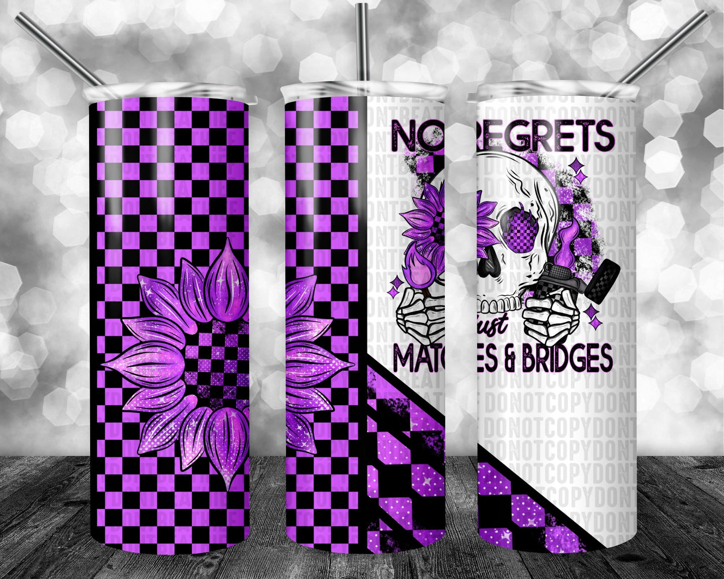 No Regrets Just Matches & Bridges Tumbler