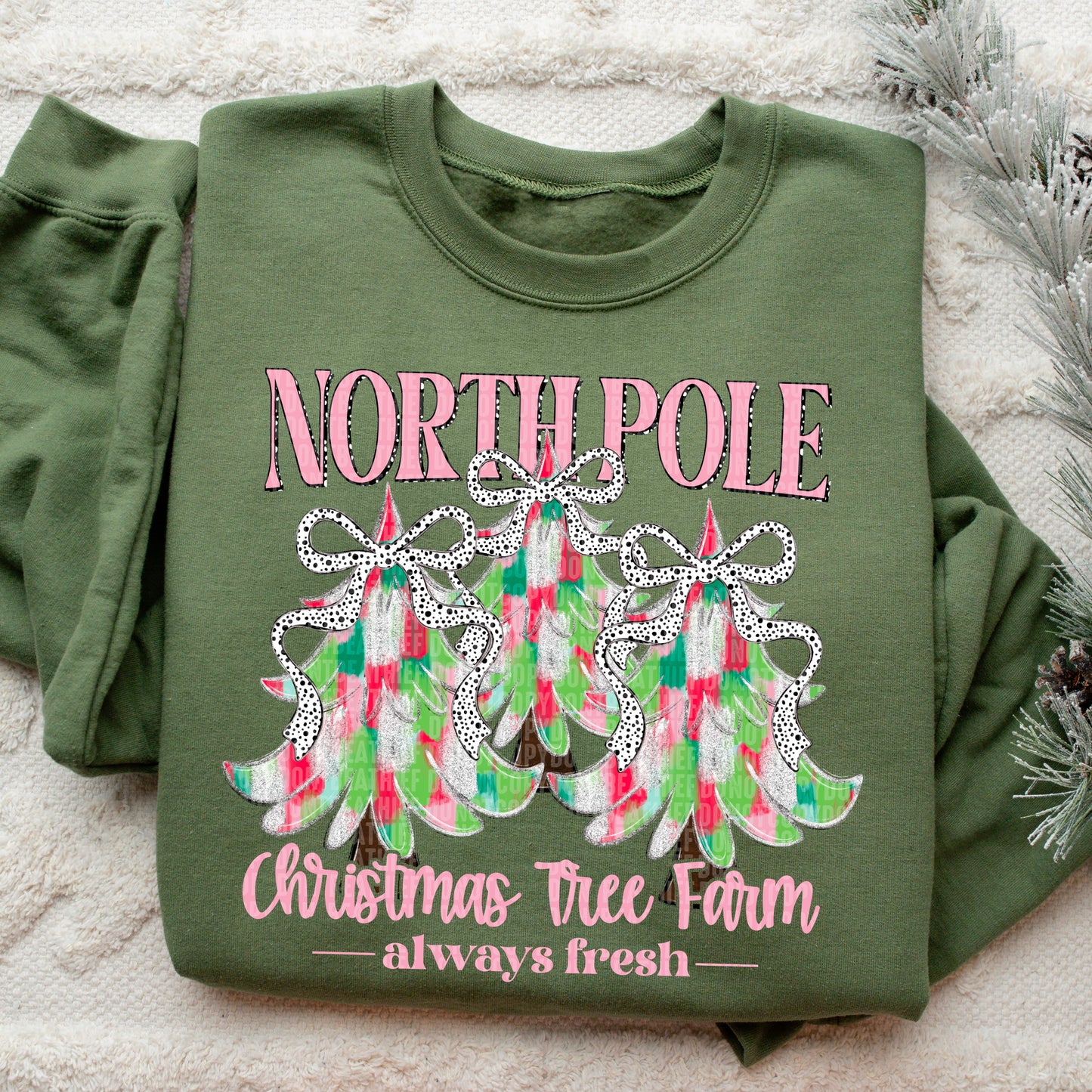 North Pole Christmas Tree Farm-Pink