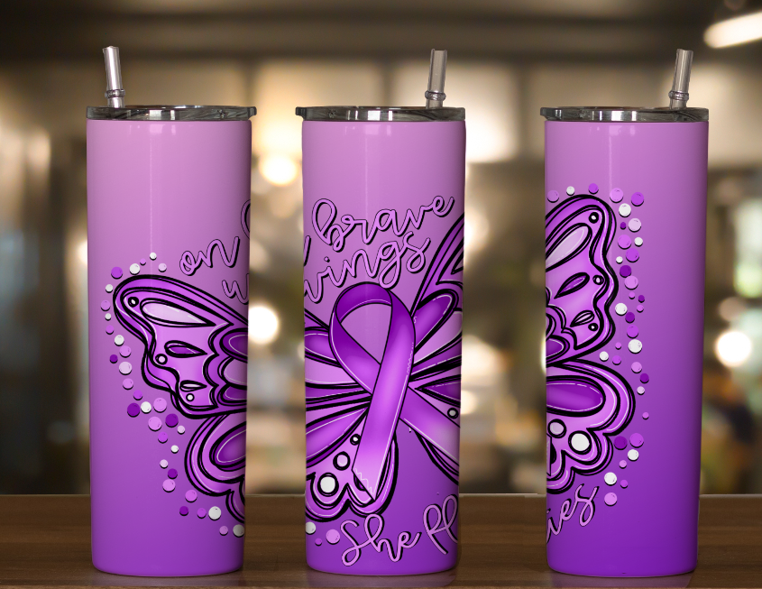 On Brave Wings She Flies DV Tumbler