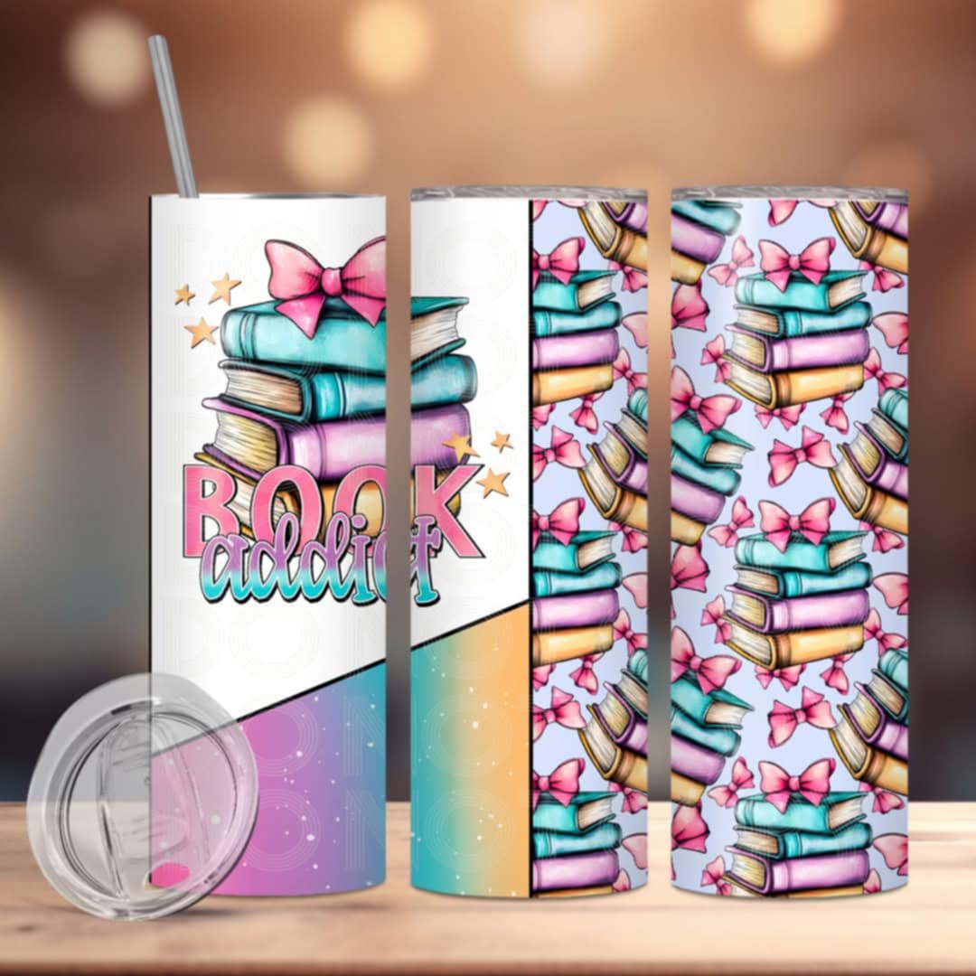 Book addict tumbler