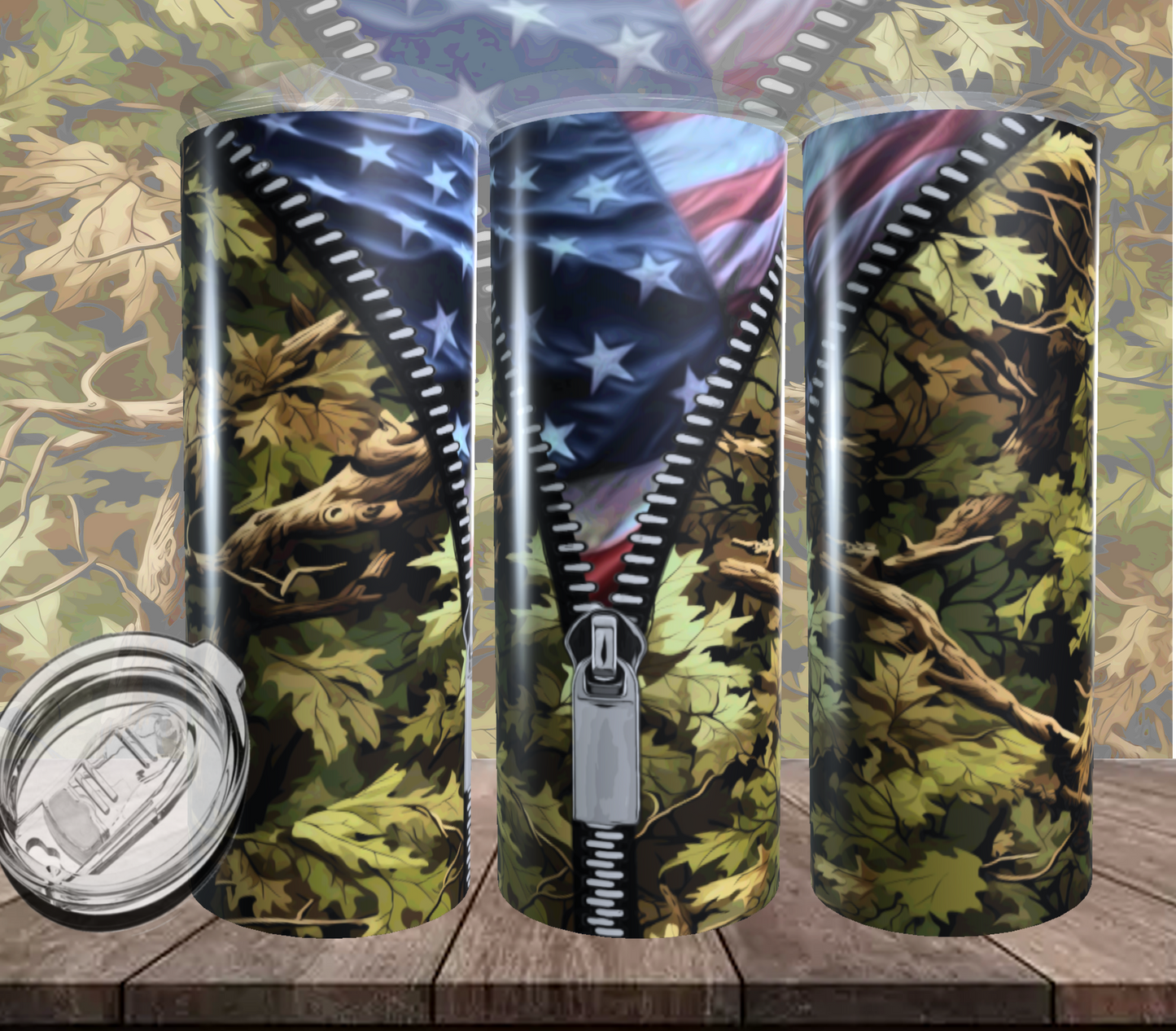 Camo & Flag Tumbler