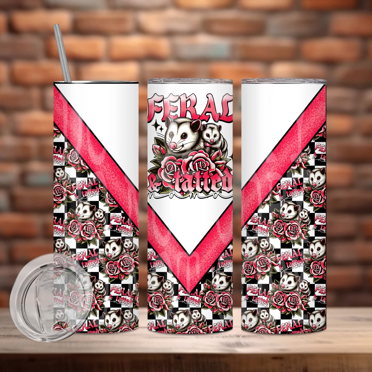 Feral & Tatted Mama Tumbler