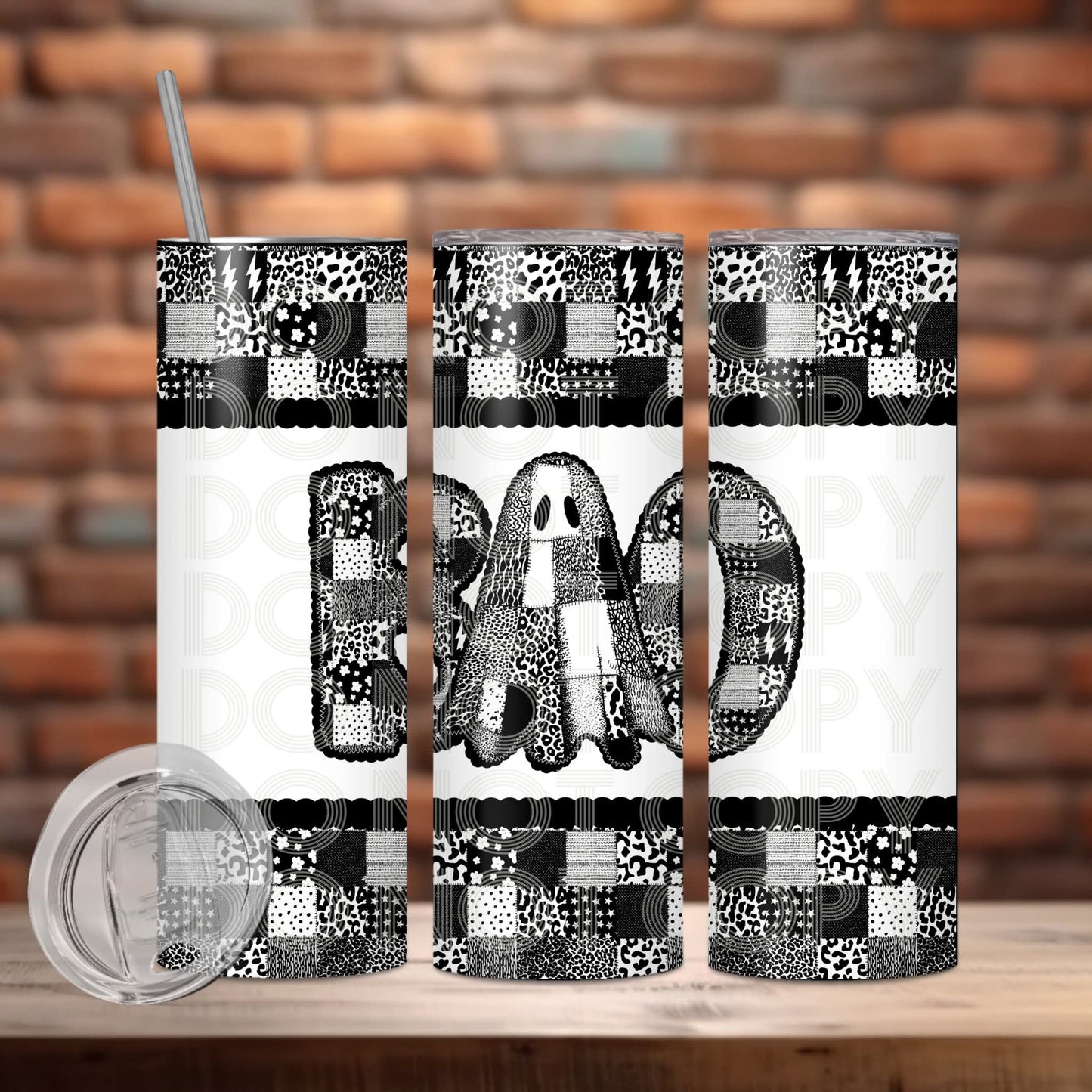 Patchwork Boo Tumbler