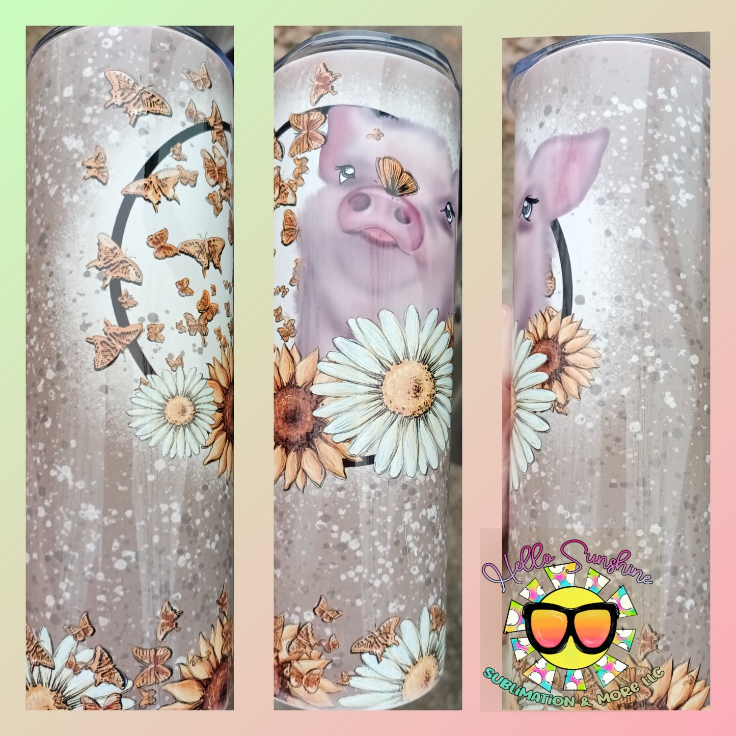 Piggy & Butterfly Tumbler