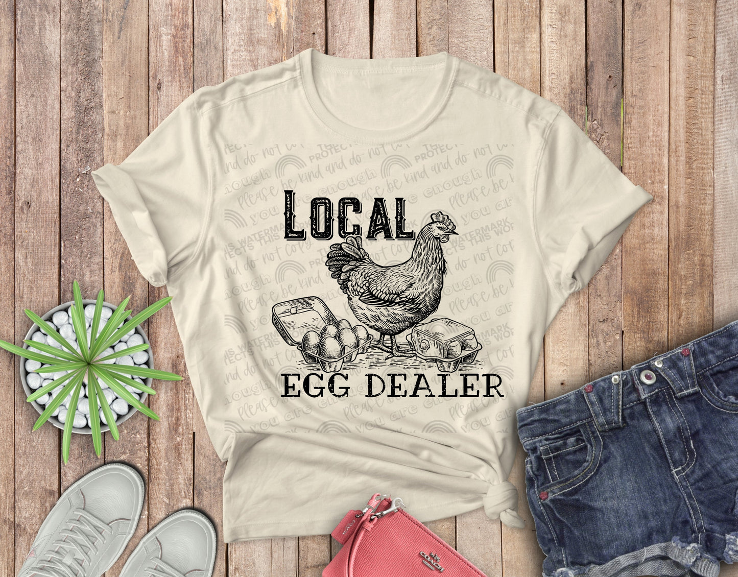 Chickens Local Egg Dealer Tee