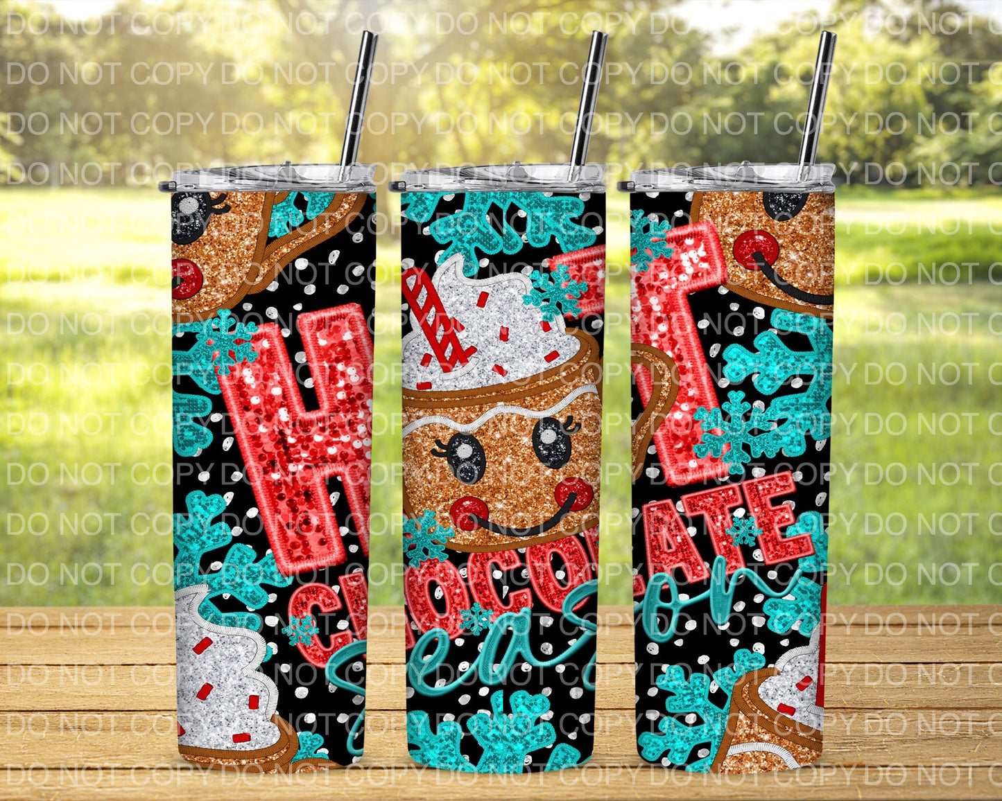 Glitter Hot Chocolate Season Tumbler