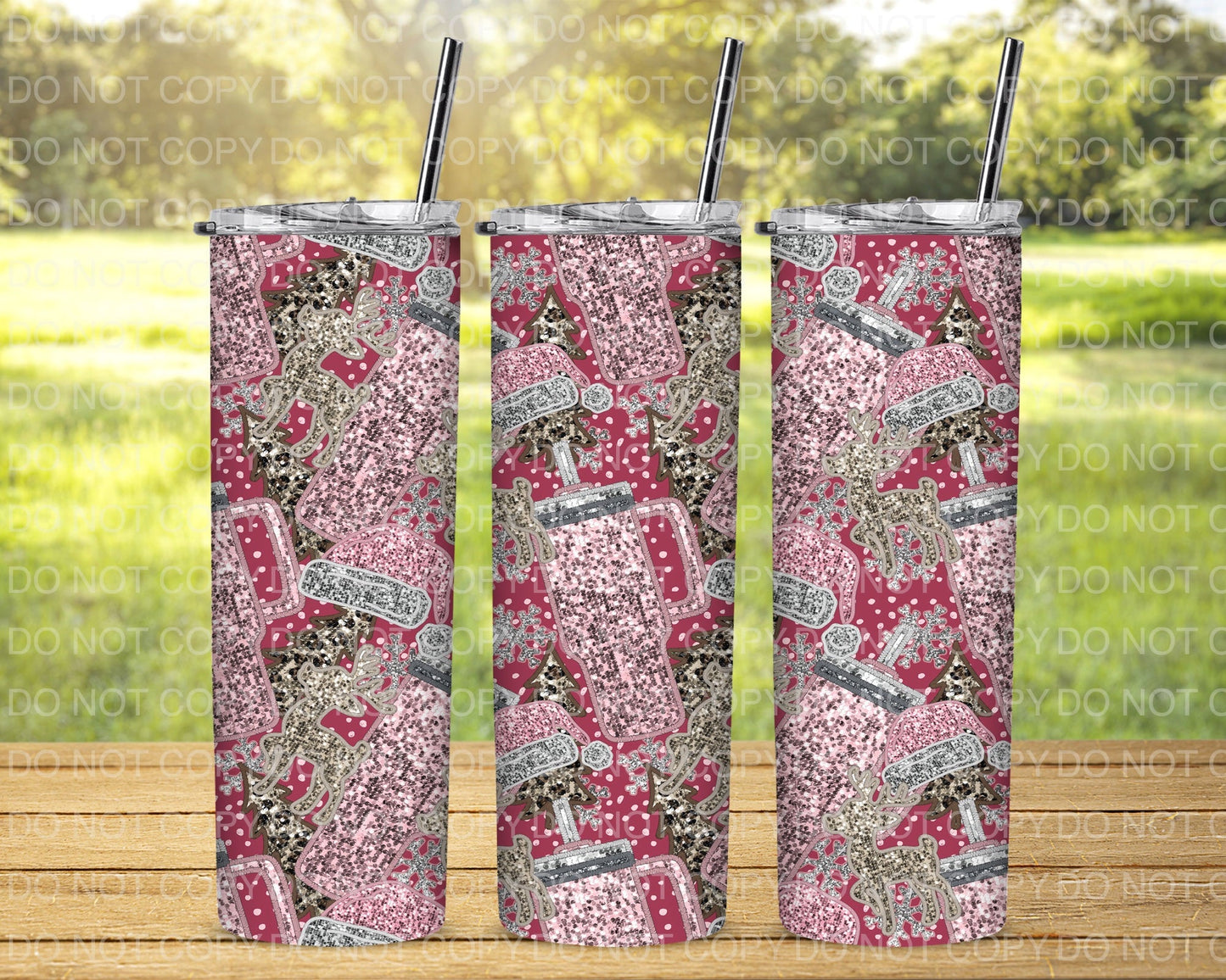 Glitter Pink Cup Tumbler