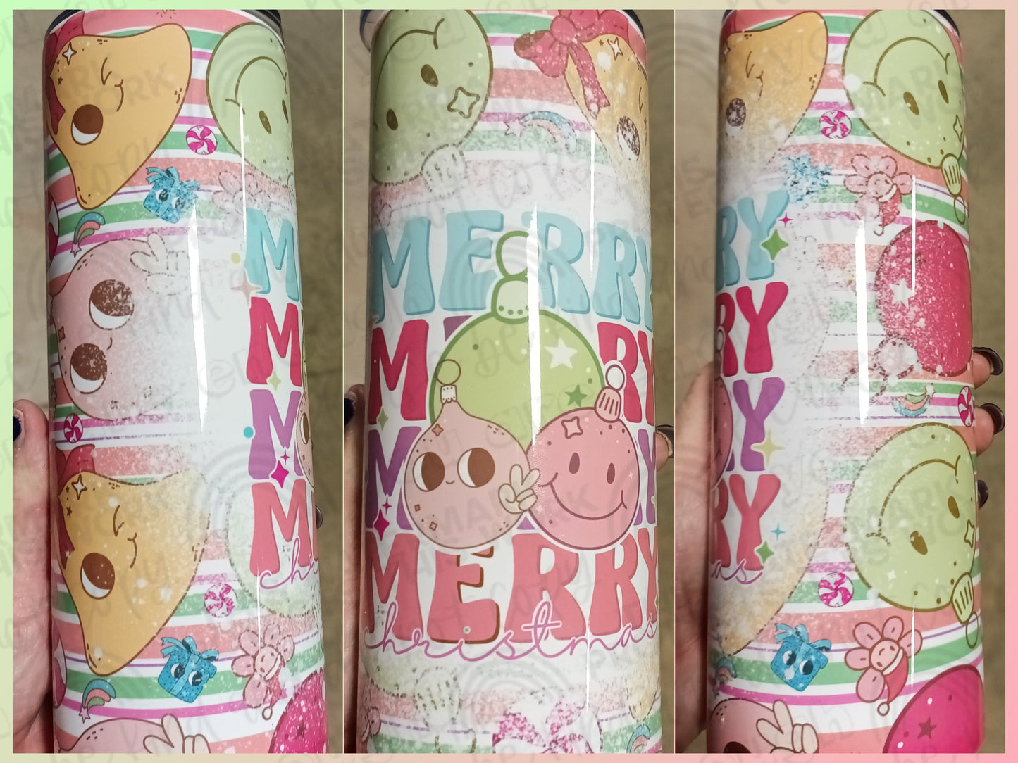 Retro Merry Bulbs Tumbler