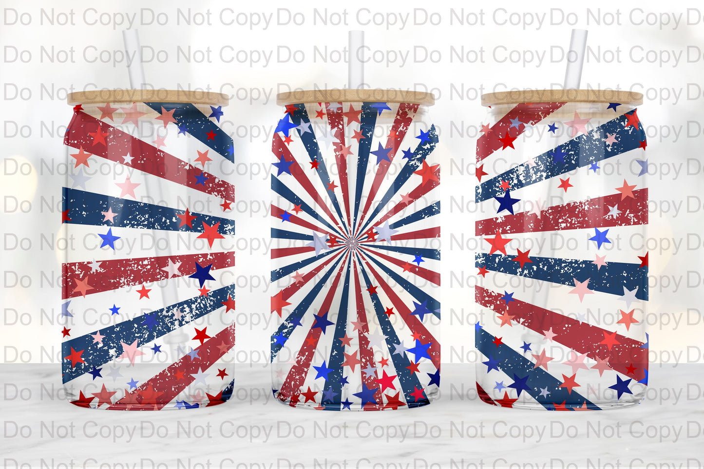 American Burst Glass Tumbler