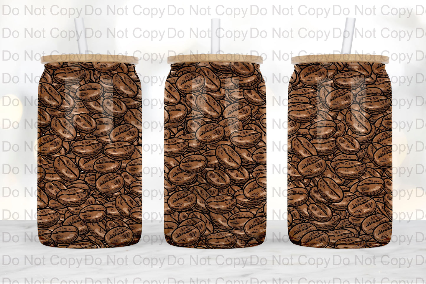 Coffee Beans Glass tumbler print