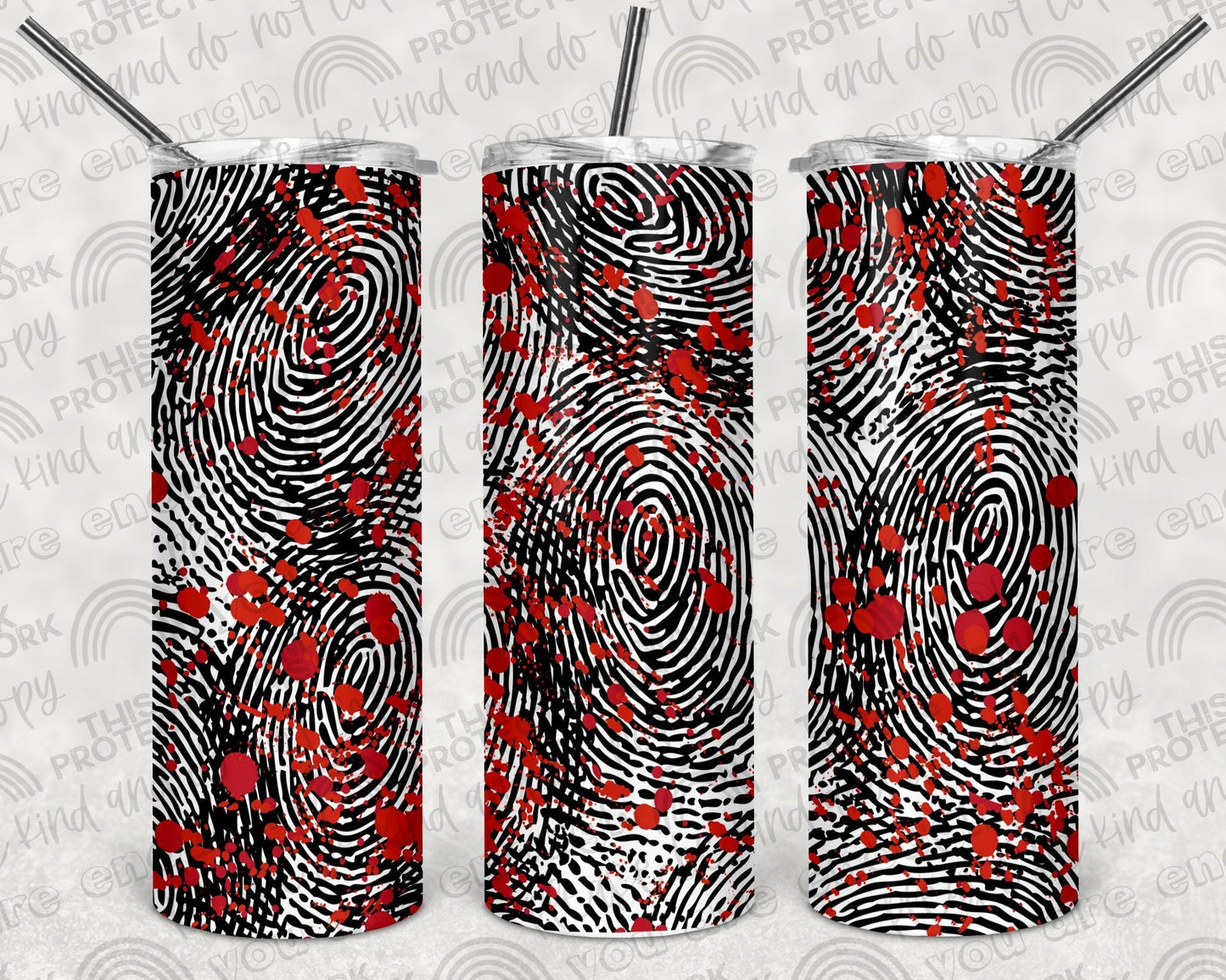 Bloody Finger Prints Tumbler
