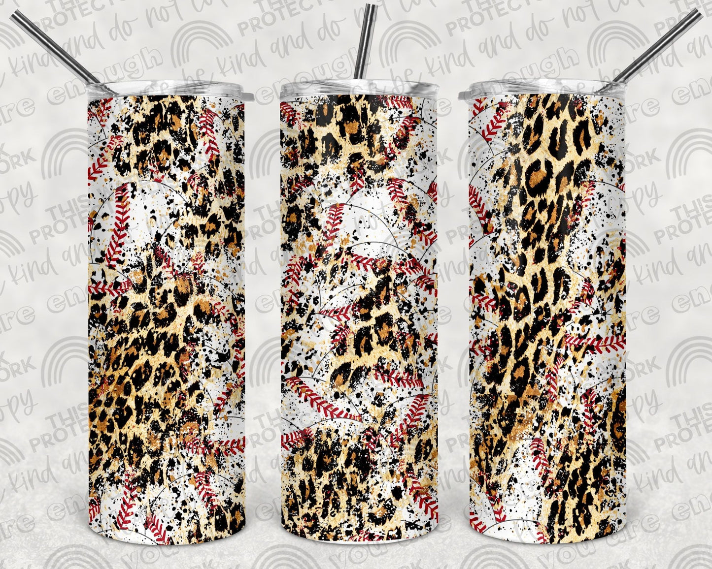 Baseball Leopard Tumbler