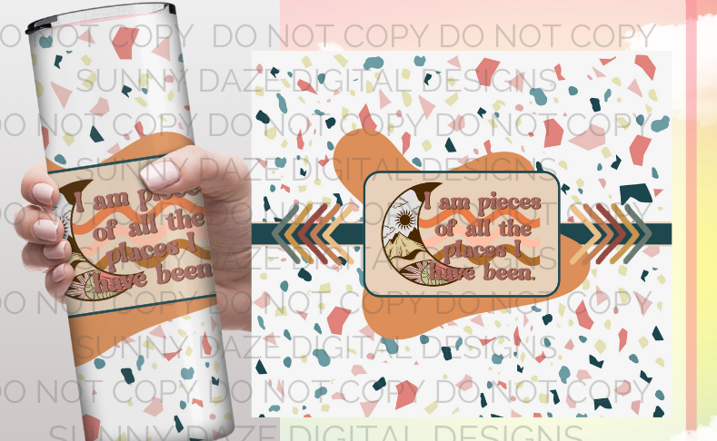 I am Pieces Tumbler Print