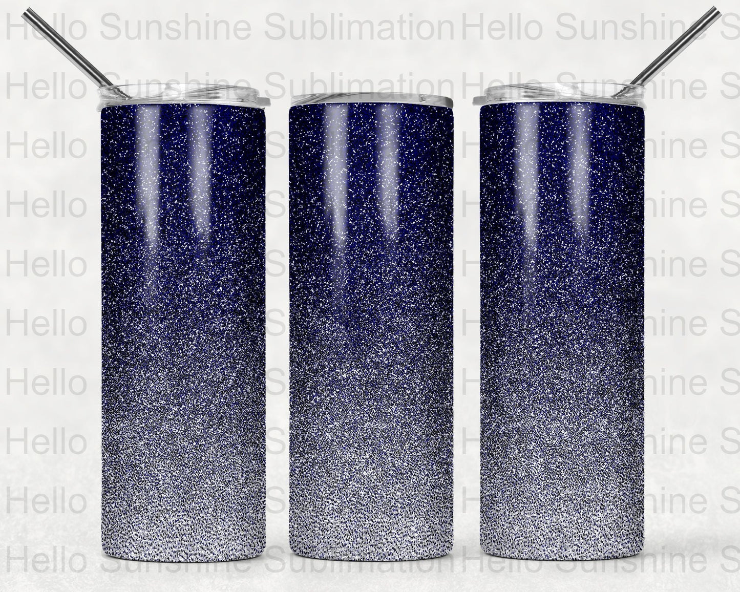 Navy Giltter Tumbler Print