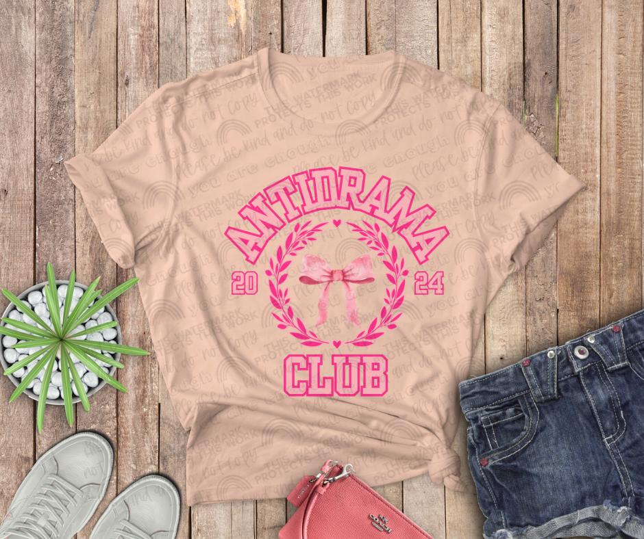 Antidrama University or Club Coquette Tee or Crew