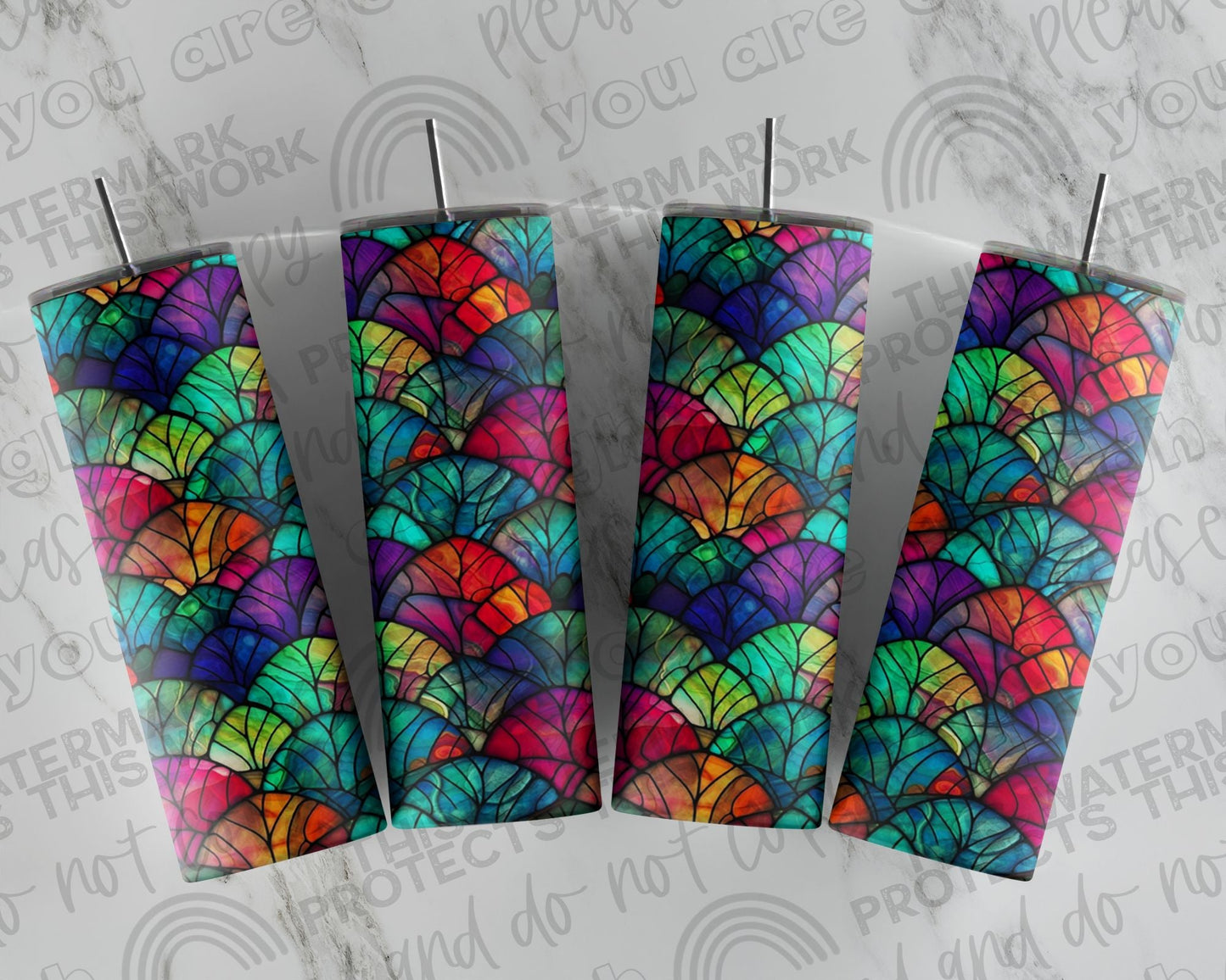 Stained-Glass Arch Tumbler