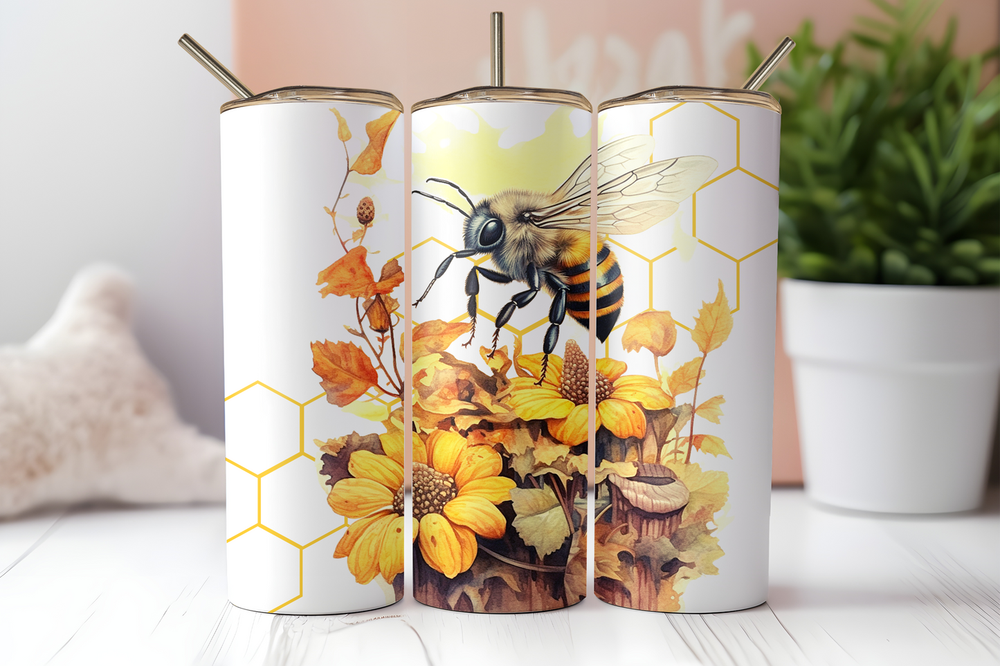 Bee Sunflower Tumbler