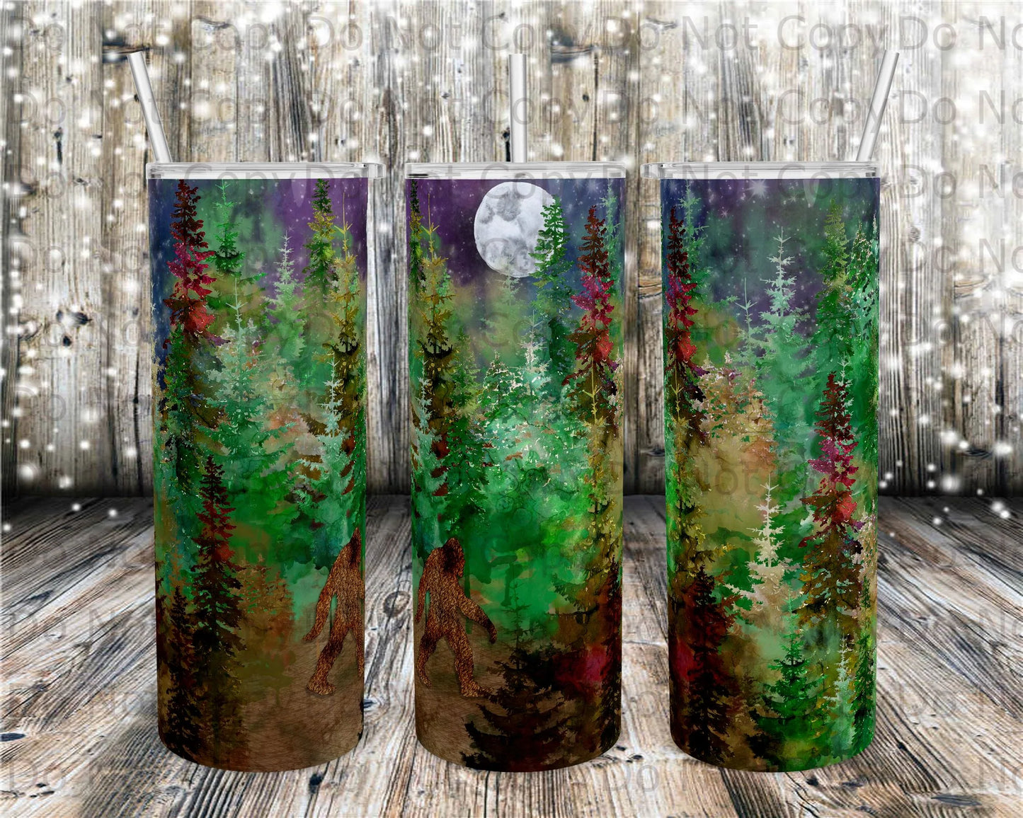 Bigfoot Mountain Tumbler Print