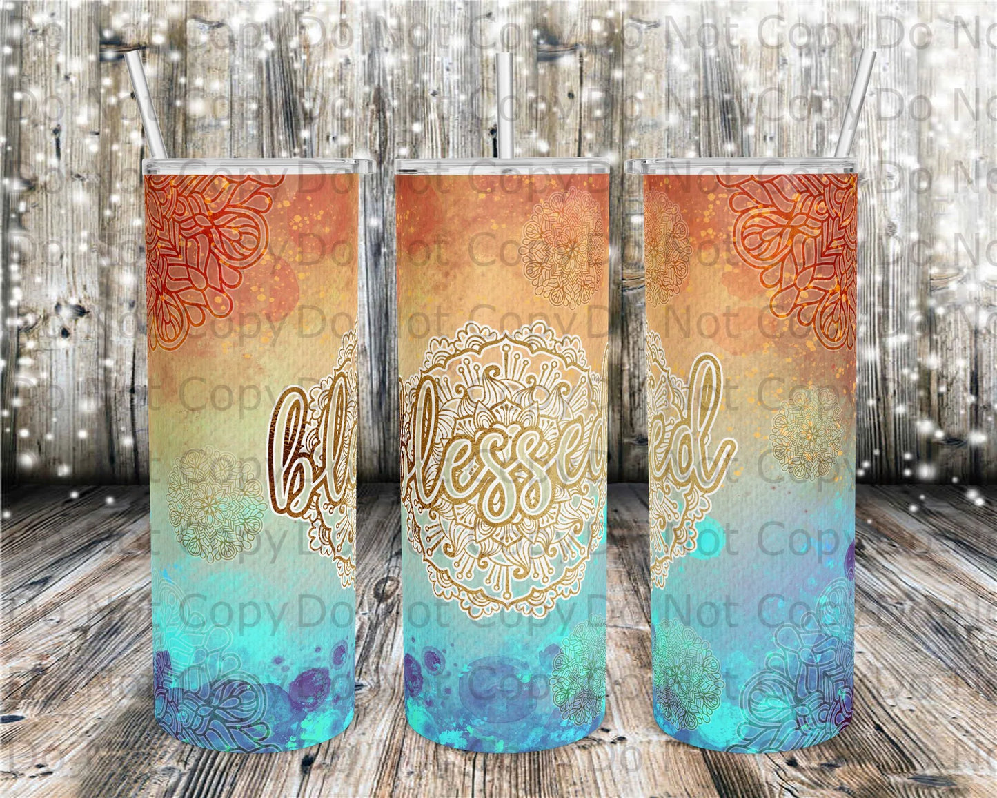 Blessed Mandala Tumbler Print