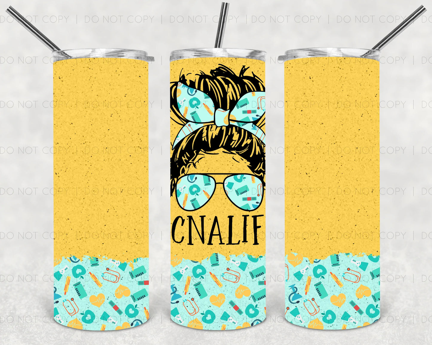 Cna Life Messy Tumbler Print