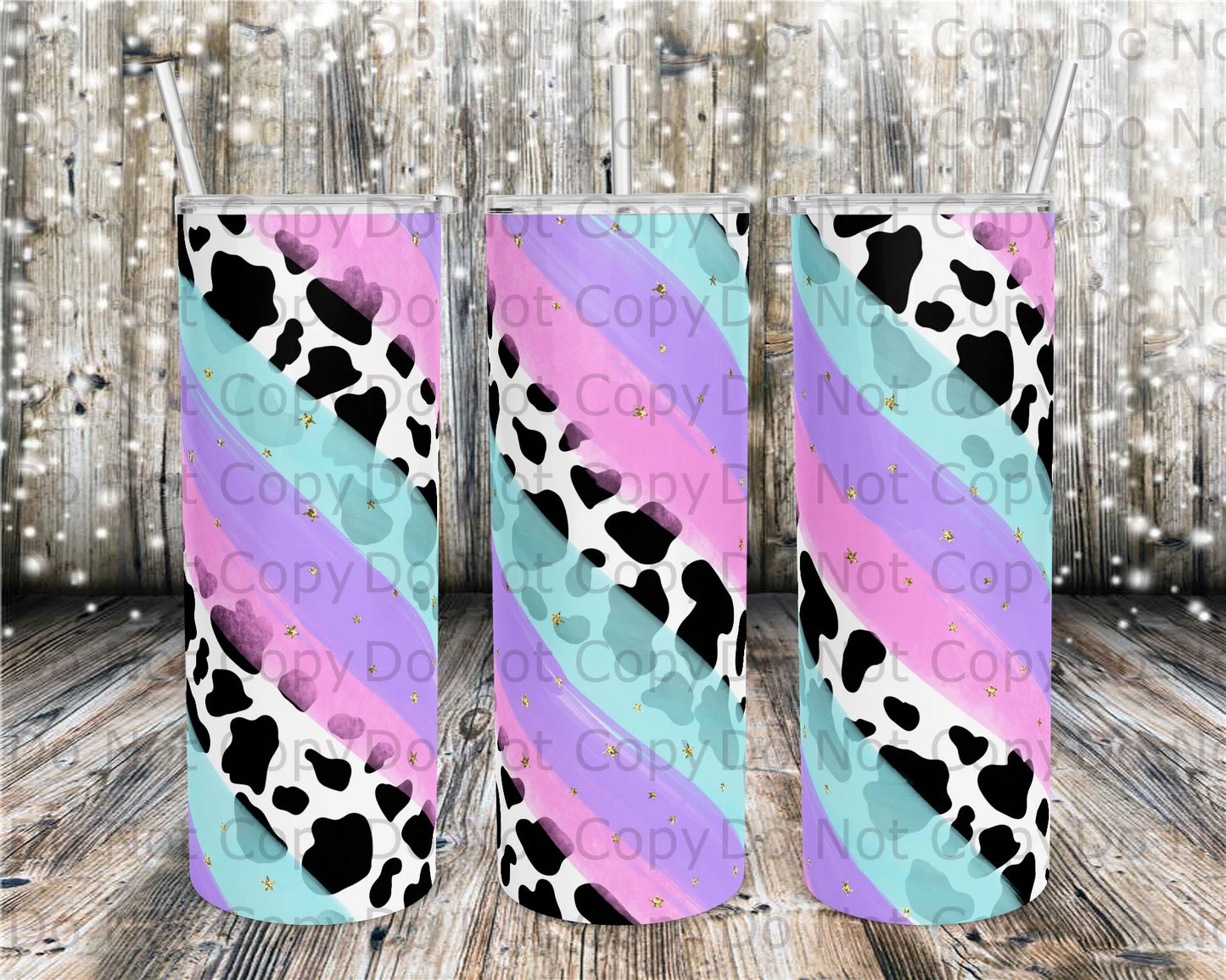 Cowprint Brushstroke Tumbler Print