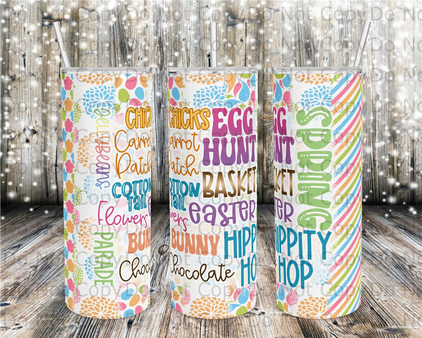 Easter Typography Tumbler Print