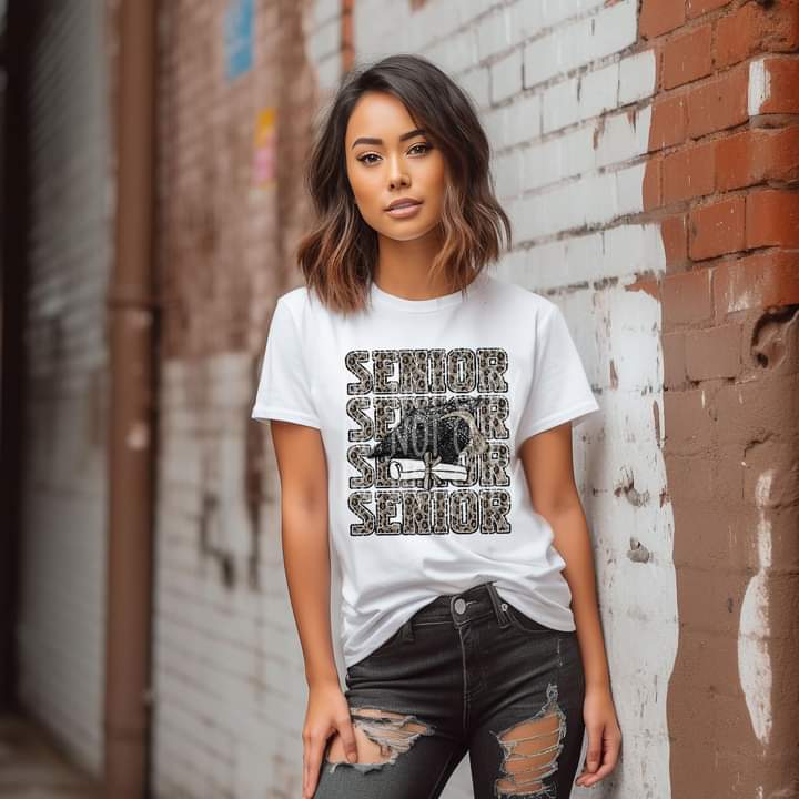 Senior Leopard Tee