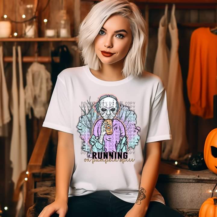 Running on Pumpkin Spice Pastel Tee