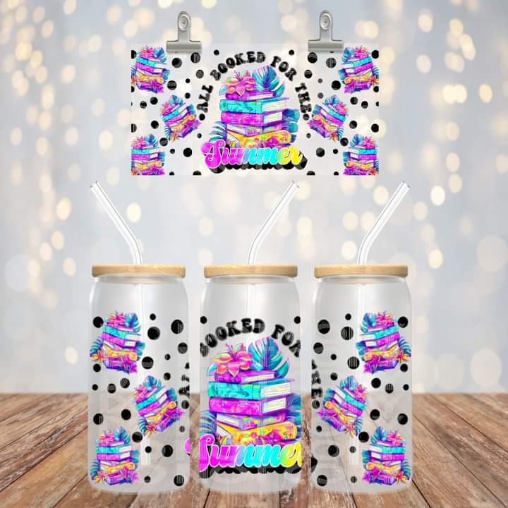 Booked for the Summer Glass Tumbler