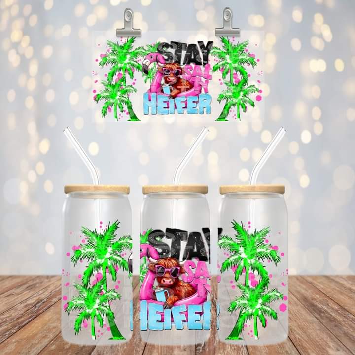 Stay Salty Heifer Glass Tumbler