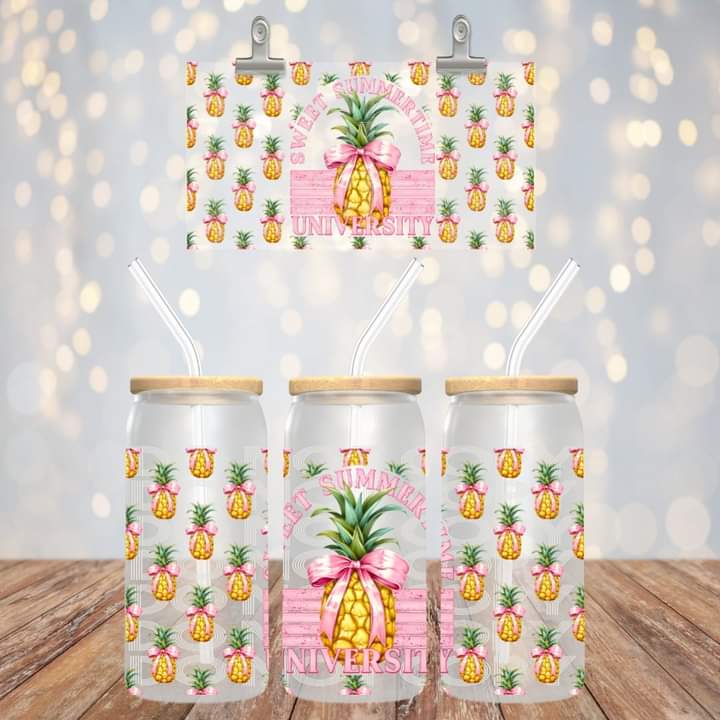 Sweet Summertime University Glass Tumbler