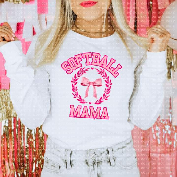 Softball Univ or Mama Coquette Tee or Crew