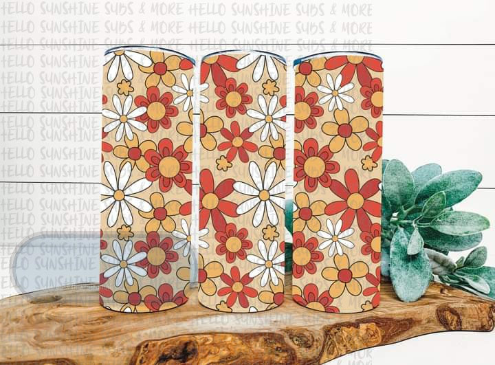 Retro Daisy Tumbler