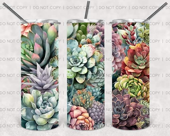 3D Succulents 2 Tumbler