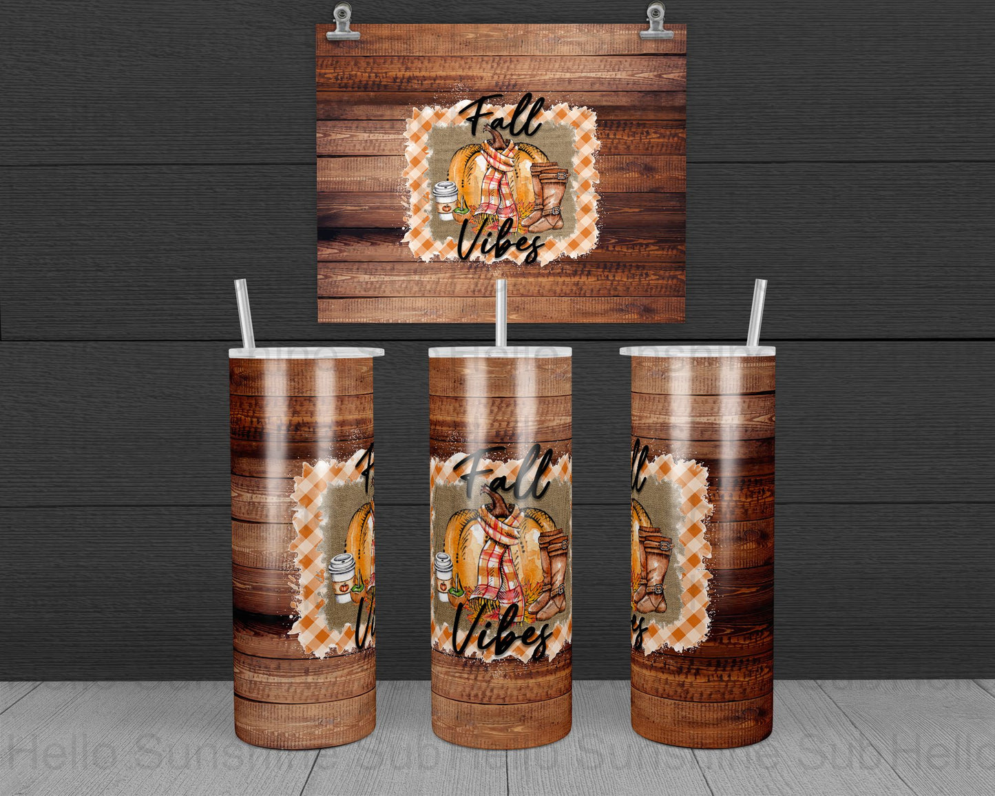 Fall Vibes Wood Background